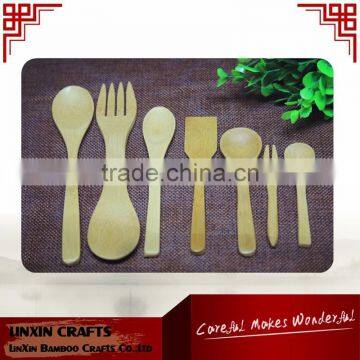 eco-friendly natural set bamboo spoon bamboo fork cutlery bamboo flatware
