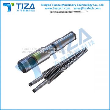 Conical Twin-screws and barrel for plastic machine