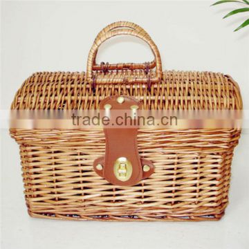 rectangle large wicker storage basket with lids