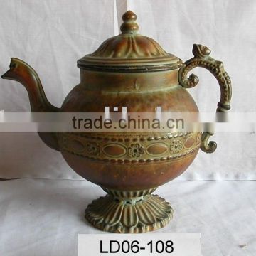 zinc teapot flower pot