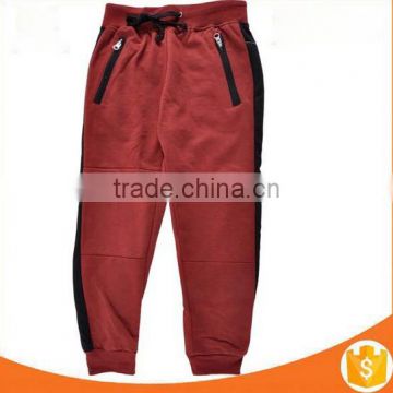 2015 high quality Red Stretch French Terry Slim Fit Jogger Pants