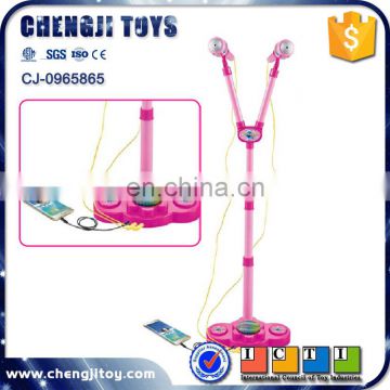 3D light pink microphone musical instrument toy