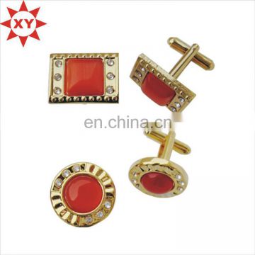 Red diamond metal custom cufflink for men