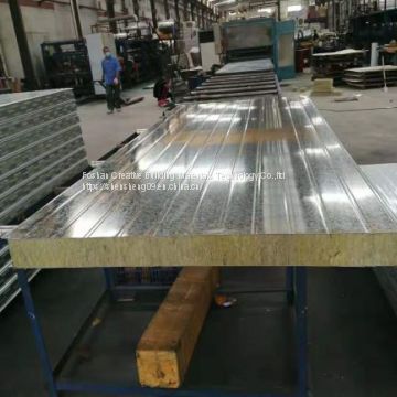 Metal Building Materials Insulated Corrugated PU EPS Rock Wool Sandwich Roof Panel Price