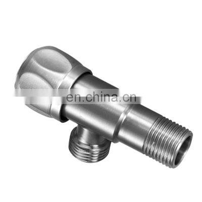 Chromed ninety degree single handle two way water stop angle valve