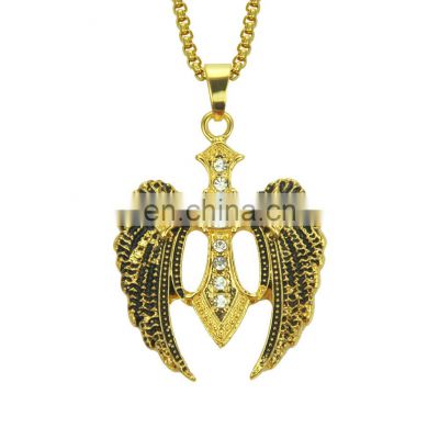 Hip Hop Anha cross Pendant brass Setting CZ stones Necklace Jewelry for men and women
