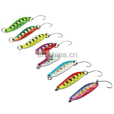 Factory Price 4.5cm/6g metal hard fishing spoon bait for fishing lure Artificial Swimbait Wobbler Lure