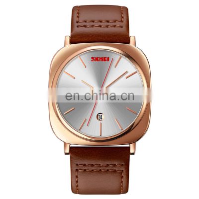 Hot Selling Skmei 9266 Fashion Leather Quartz Watch Business Men Wrist Watch