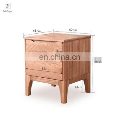 Premium Quality Bedroom solid table Simple Design wood bedside cabinet