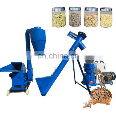Diesel Engine Type Biomass Pellet Ploutry Feed Pellet Making Machine Straw Pellets Granules Production Line