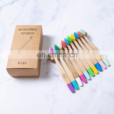 Children's bamboo toothbrush 10pcs super soft bristles environmental protection children's tooth care