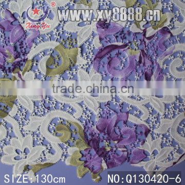 Digital Printed Chemical Embroidery Fabric for Gament Ex-Factory Lace