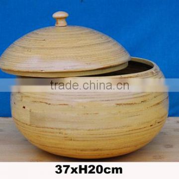 laminated bamboo bowl with lid