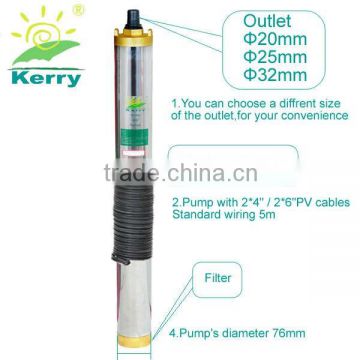 high flow dc solar sumersible pump for fountain and garden