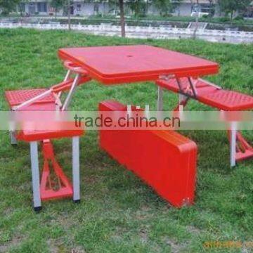 Foldable Plastic Picnic Table with 4 Seat