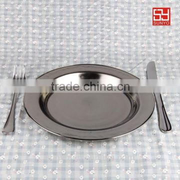 Wholesale restaurant and hotel use silver glass plate