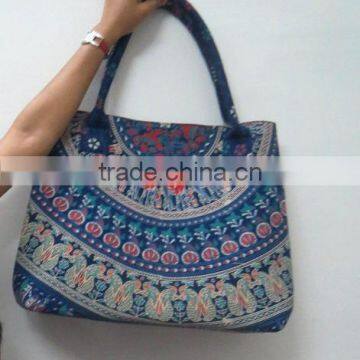 Designer Cotton Bag Handmade Printed Shopping Mandala Purse Carry Bag