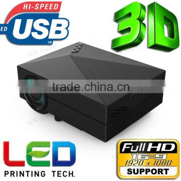 2015 Home Theater 1000Lumens HDMI USB 3D Red Blue LCD Mini 1080P LED Wifi Wireless Video Portable Projector FULL HD proyector