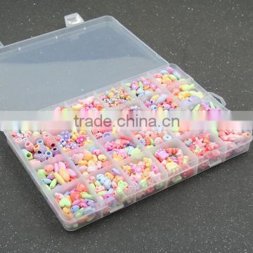 Kids handmade diy jewelry toy all types of acrylic beads in box