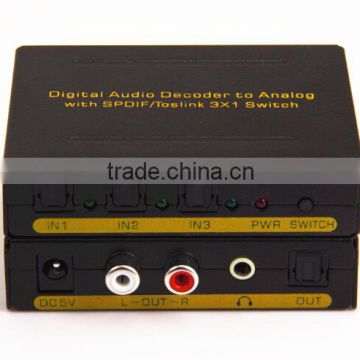 Great Audio Decoder Converting Digital to Analog+3.5mm Earphone Jack