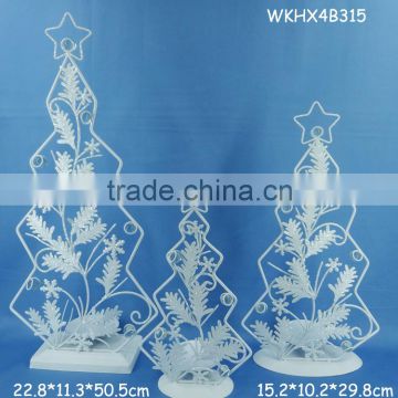 Wholesale metal Christmas tree candle holder