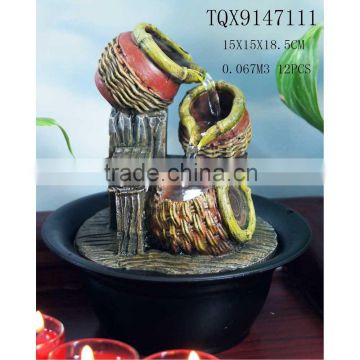 Handmade polyresin indoor fountains and waterfalls for sale