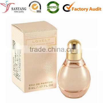 300 - 350 gsm recycled luxury cosmetic paperboard packaging box for 100ml perfume bottle weighing