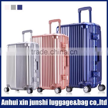 hot sell new product aluminum trolley and gold luggage new arrival unique and strong high quality
