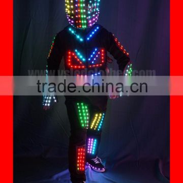 Programmed LED Robot Costumes with helmet