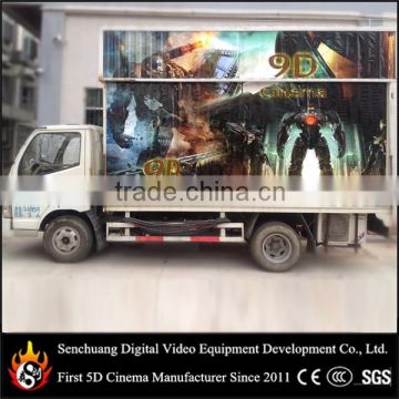 Digital extension cabin,truck mobile 9D cinema with dynamic chairs