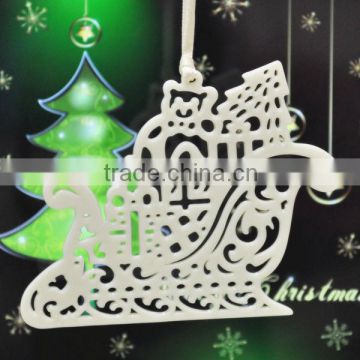 ceramic white christmas tree ornament