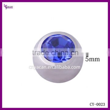 Stainless Steel Piercing Jewelry Press Fit Gem Ball