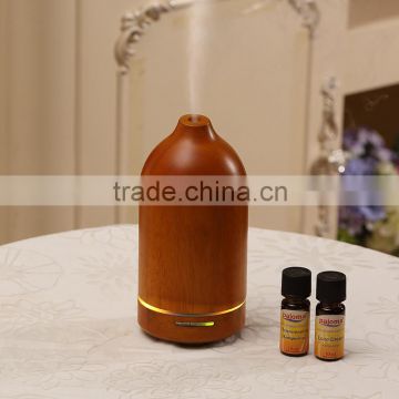 Portable electric aromatherapy diffuser, hot selling 100ml ultrasonic wood aroma diffuser with 1 year warranty