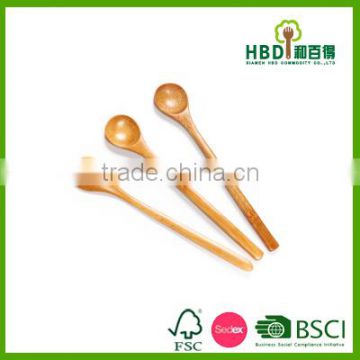 Hot selling multifunctional mini bamboo spoon with long handle