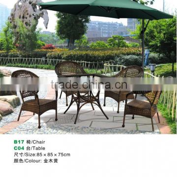 outdoor rattan chair and table sets for garden furniture