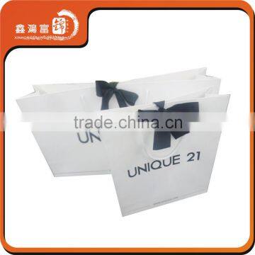 Customized with handle printed logo paper bag