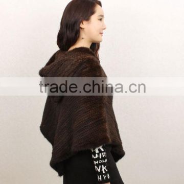 wholesale women's mink fur cape MKS2