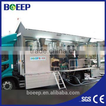 mobile-container sludge dewtering system for kinds of wastewater treatment