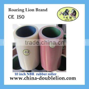 NBR rice dehusking rice rubber roller , 10 inch iron drum brown rollers