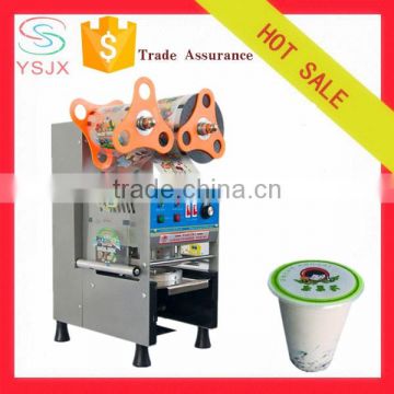 Small automatic plastic paper cup sealing machine