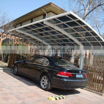 Outdoor glass roof metal car garage port