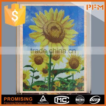 natural well polished beautiful decorative sunflower pattern tiles