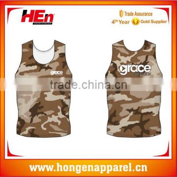 Hongen apparel Custom Gym Singlets Fitness Mens Sublimation Stringer Tank Top