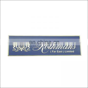 Cloth Aluminium breast name plates w/safety pin