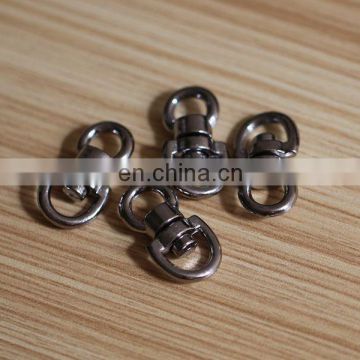 customized small belt accessory double snap swivel hooks for bag with metal material