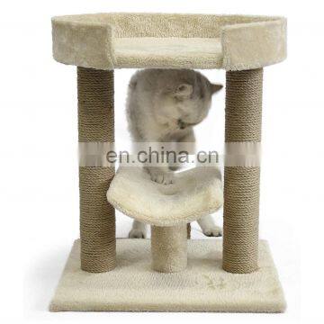 China Wooden Small Cat Tree Floor to Ceiling Cat Tree Cat Tree Condo Tower