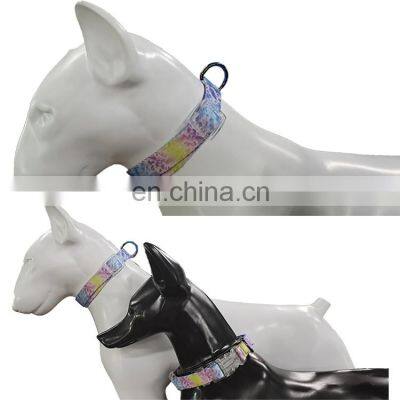 good quality patterns printing decorative design quick release dog collar