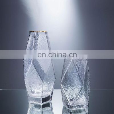 Regular Shape Hot Design Clear Glass Vase Crystal Vase For Home Decoration