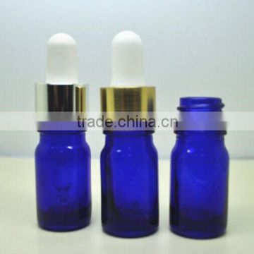 5ml cobalt blue essential oil glass bottle with drawbench dropper