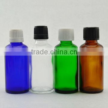 Gold supplier cosmetic screw glass vial with plastic cap